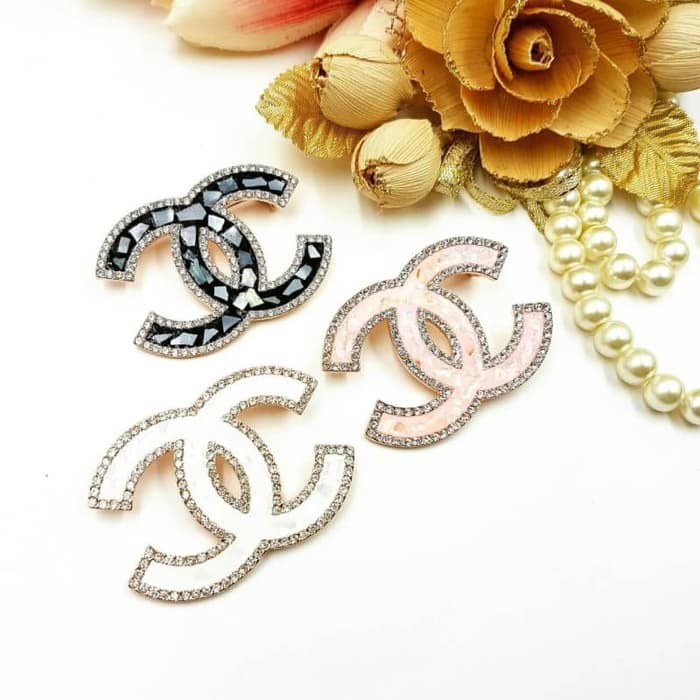 Bros Jilbab Aksesoris Muslim Bross Chanel Premium Murah TBEB2855