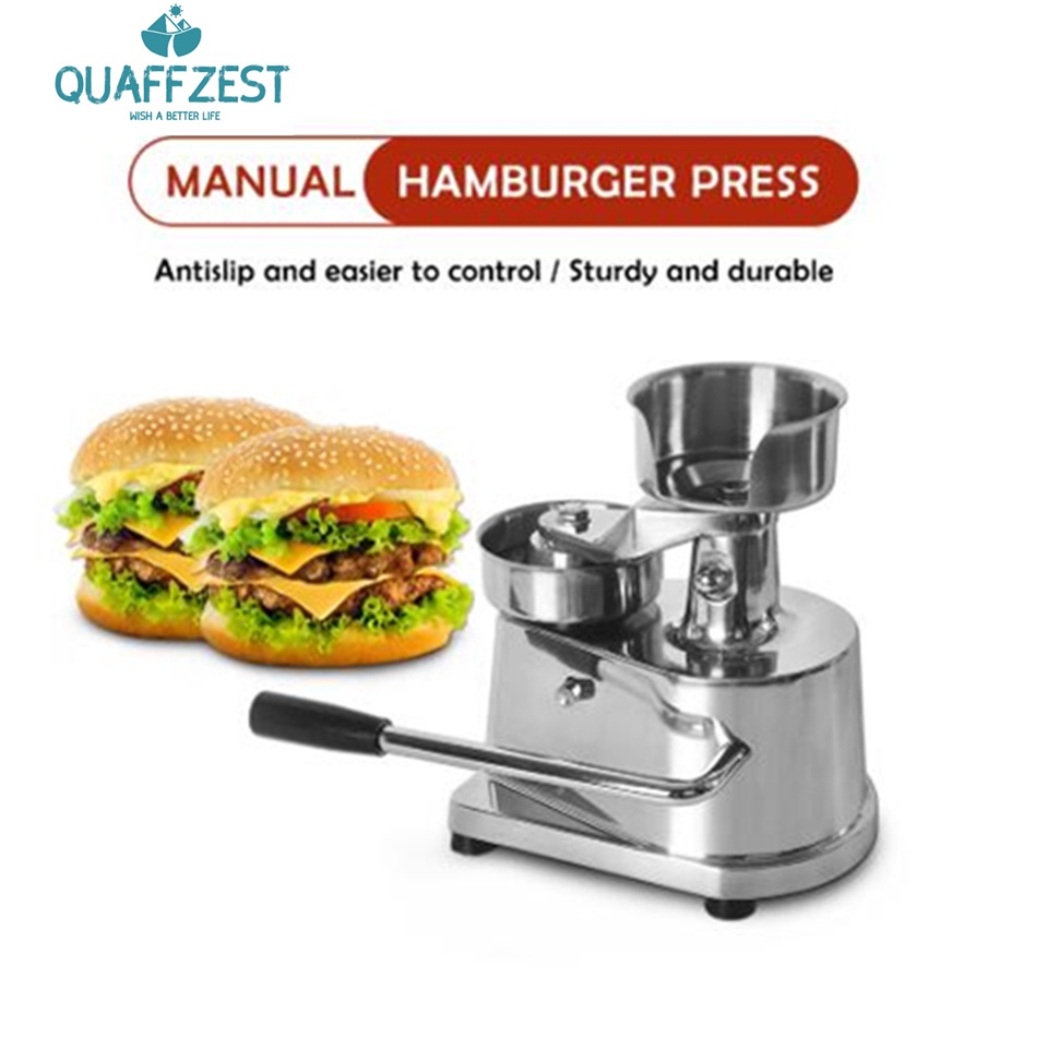 Mesin Pembuat Daging Hamburger Manual Bahan Stainless Steel