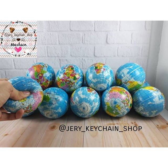 Foam Ball Globe ( Bukan Squishy )