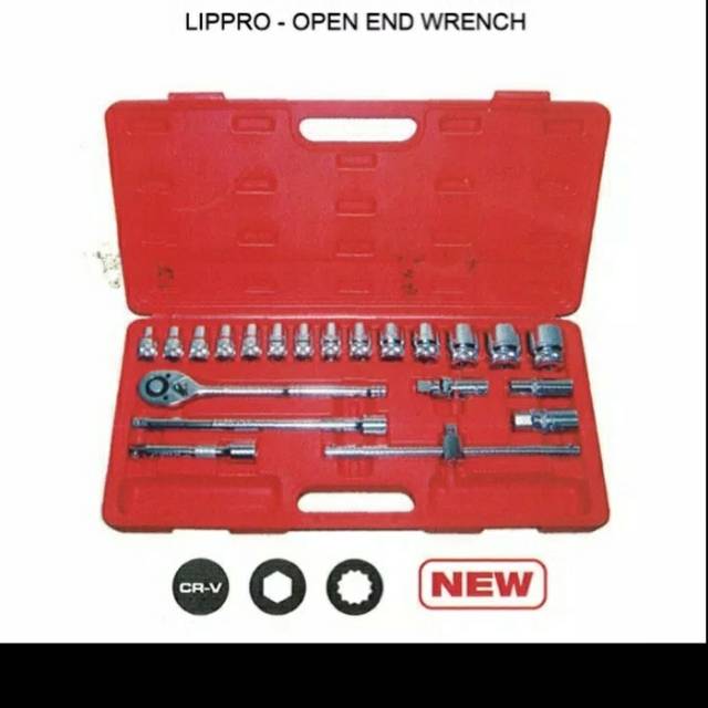 Kunci sok socket 22 pcs Lippro