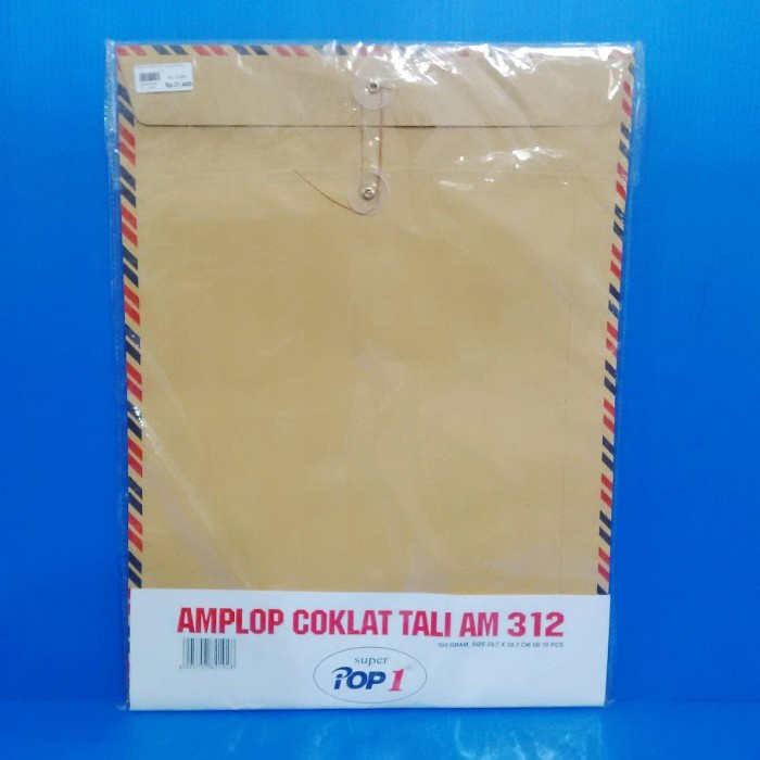 

AMPLOP COKLAT TALI GARIS 312 POP1 ISI 10/amplop coklat