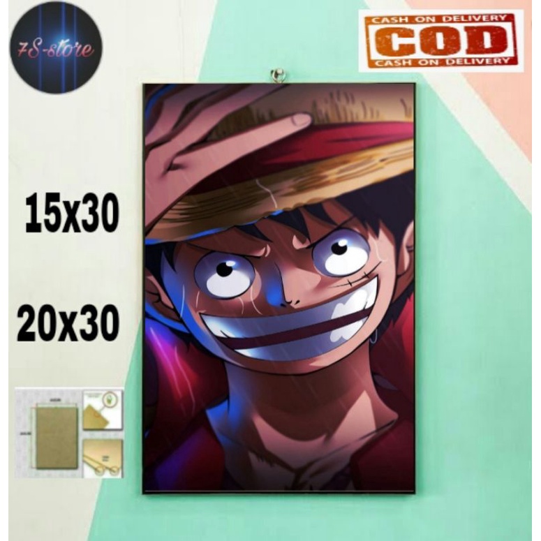 Hiasan dinding Anime bounty one piece/pajangan dinding one piece/poster kayu one piece