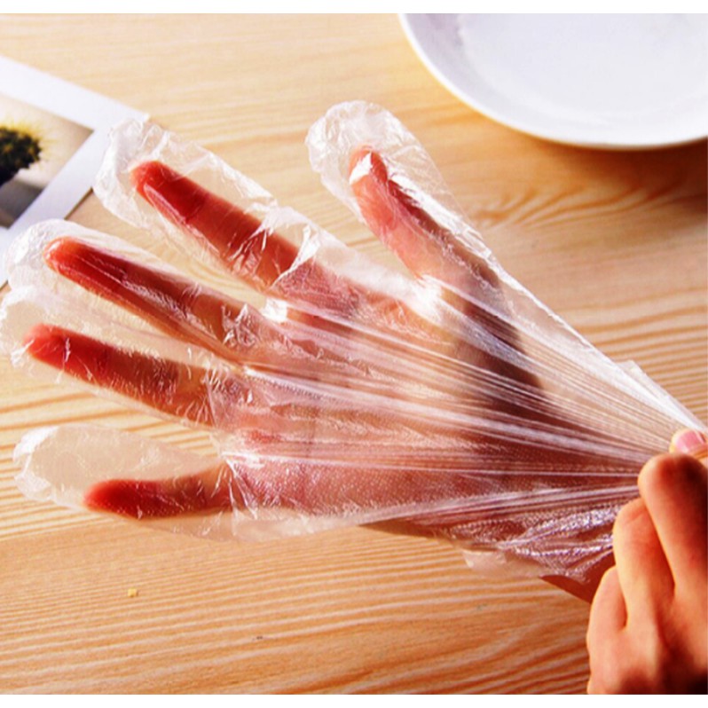 Hand gloves / Handgloves sarung tangan PLASTIK anti virus bukan karet atau latex