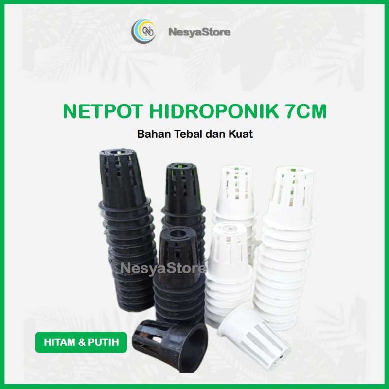 Netpot Hidroponik 7cm Netpot 7cm Net pot hidroponik warna hitam putih