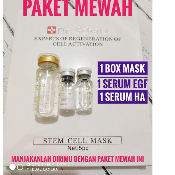 ❅zdw-351 Paket Lengkap Serum HA + EGF + Mask Dr. Schatz ❅