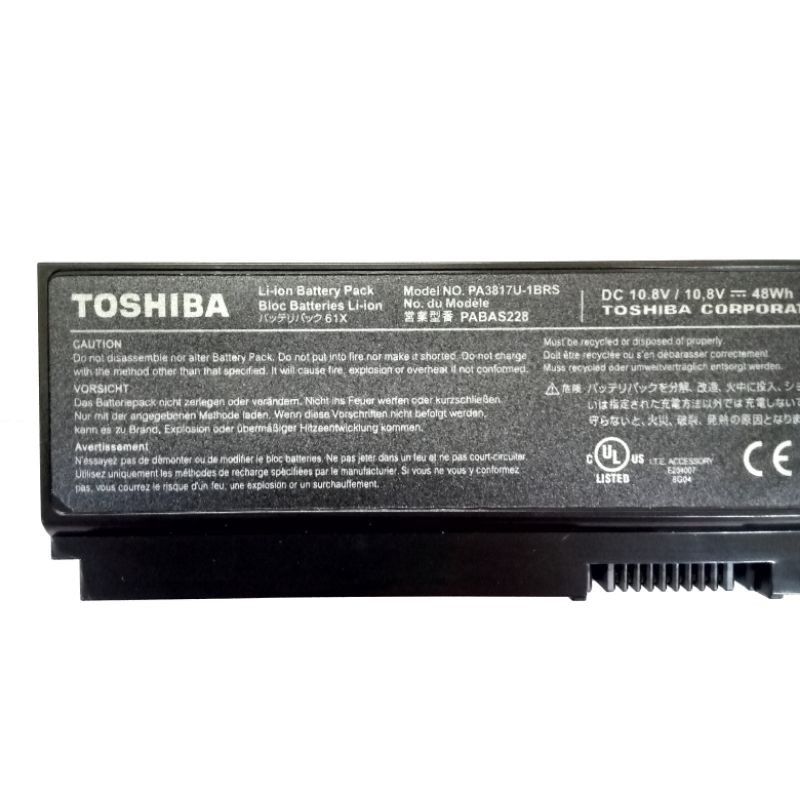 Baterai Toshiba Satellite ORIGINAL L745 L740 L735 L730 L700 L645 L640 L635 L600 C650 C645 C640 C600 PA3817