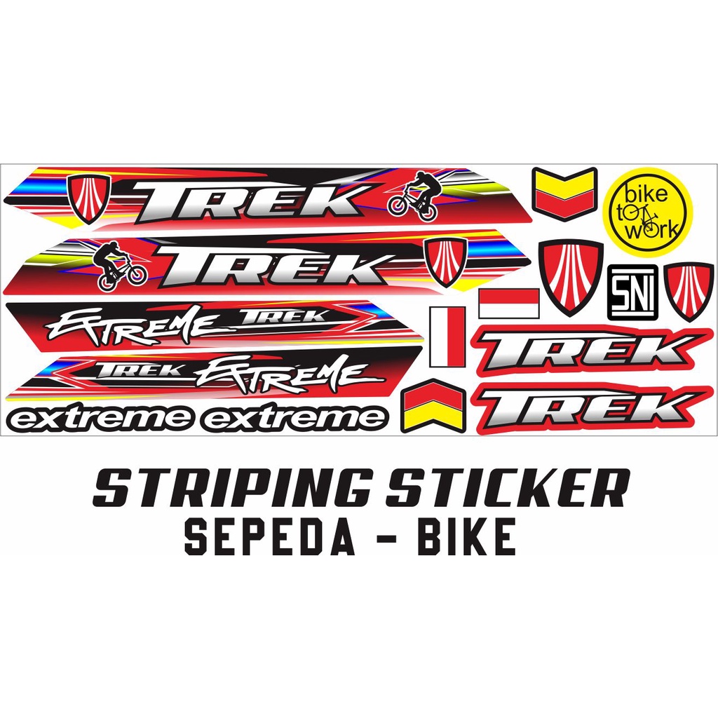 LIS MOTIF VARIASI STIKER/STRIPING VARIASI SEPEDAH MOTIF VARIASI TREX SIMPLE BARU STIKER