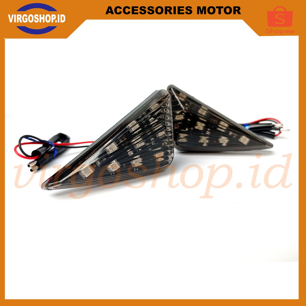 Lampu SEN Tempel LED Model Segitiga - Motor Fairing