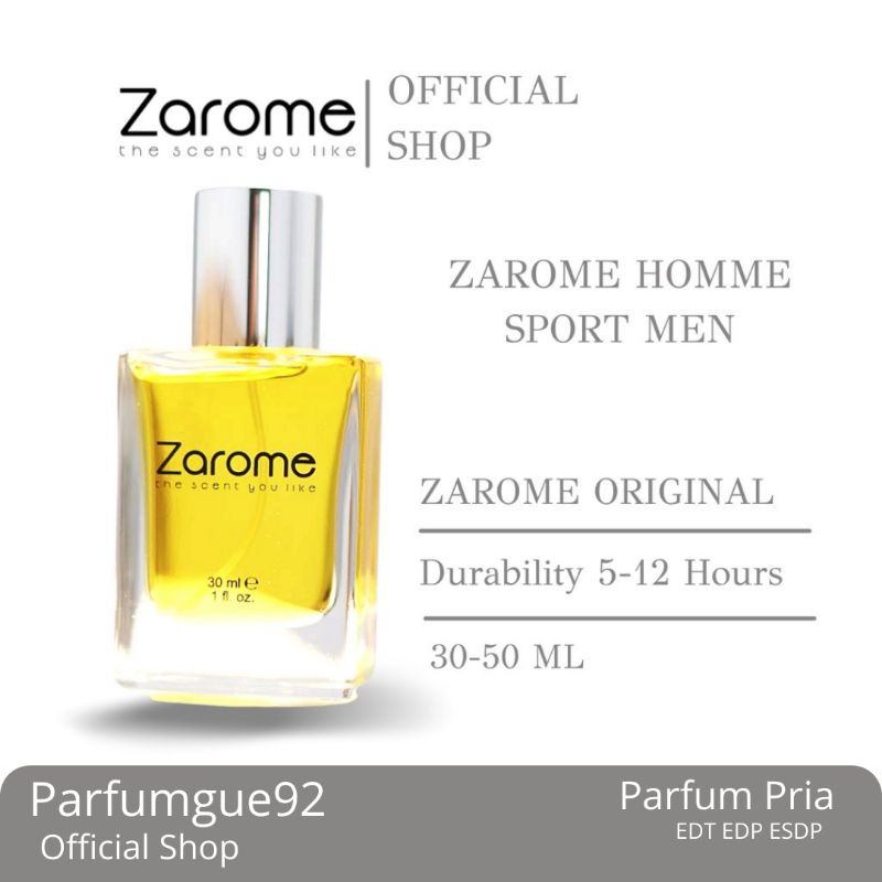 Parfum Pria - Aroma Zarome Homme Sport for Men -Zarome Original