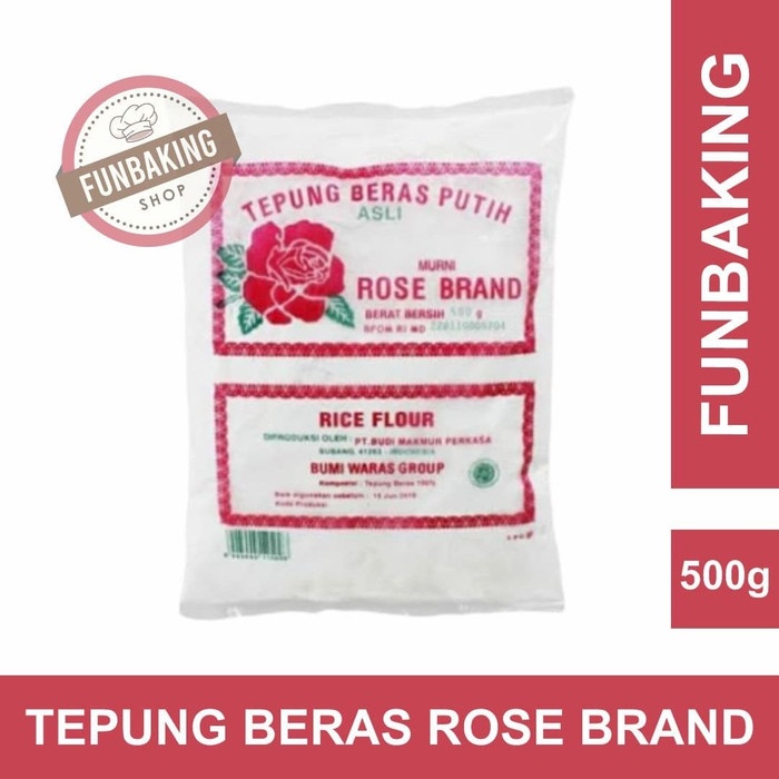 

ketan-beras-tepung- funbaking - tepung beras rose brand 500 gram -tepung-beras-ketan.