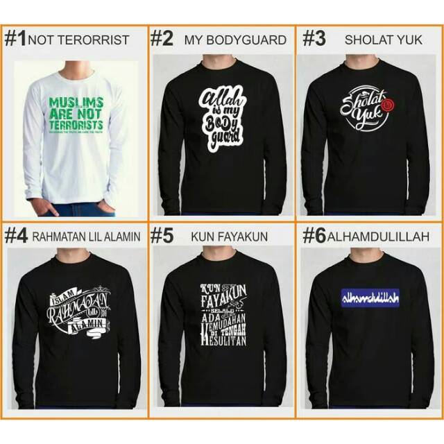 Kaos Islami Lengan Panjang/Kaos Muslim Dakwah