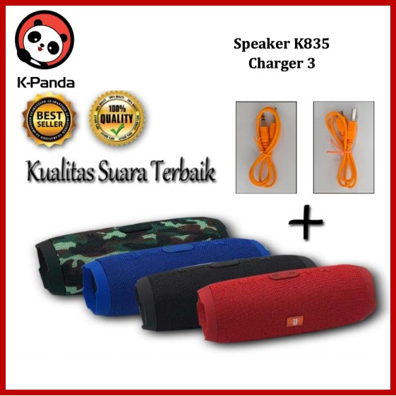 SPEAKER JBL K835 CHARGER 3 Portable WIreless Bluetooth