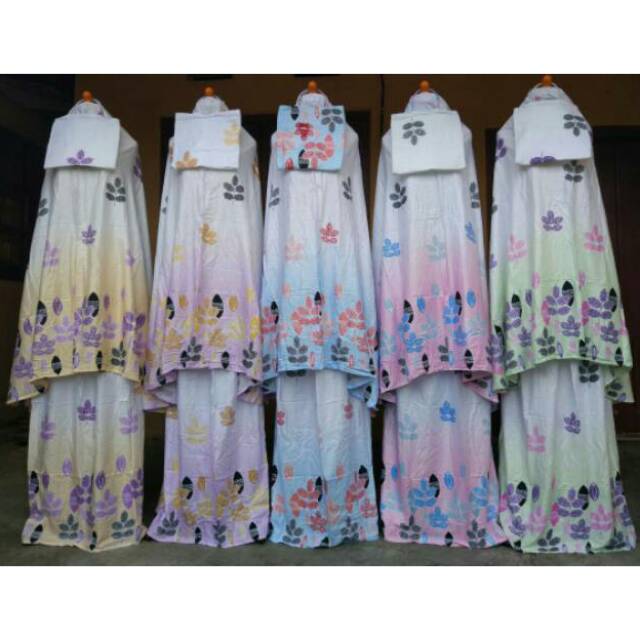 Mukena Bali Putih Bunga Tabur Soft