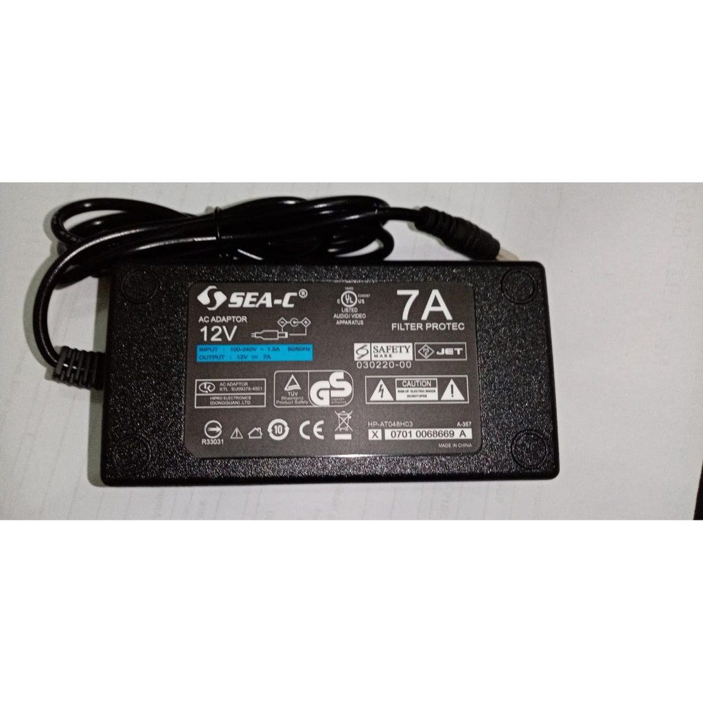Switching AC Adapter 12V 7A Adaptor Power Supply DVR CCTV DC 12 volt 7 Ampere