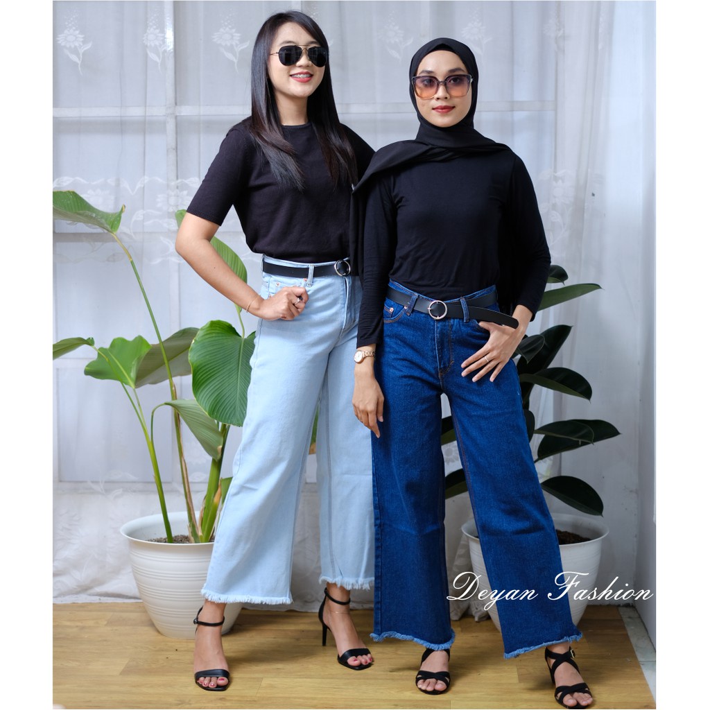 Cealana Kulot Jeans Rawis/High Waist/Kulot Kekinian