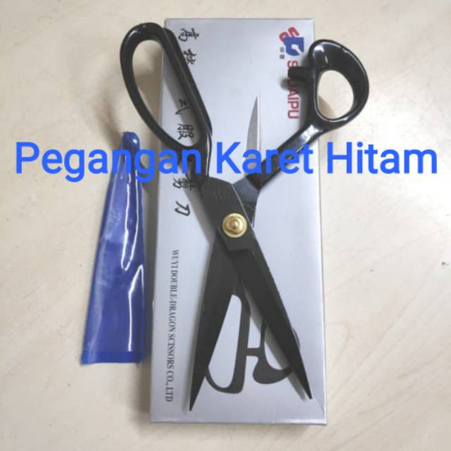 Gunting Kain Shuaipu 8&quot;-210mm Pegangan Lapisan Karet Hitam
