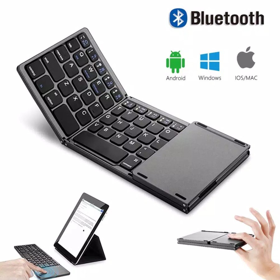 Trend-Foldable Wireless Keyboard &amp; Touchpad Bluetooth Lipat