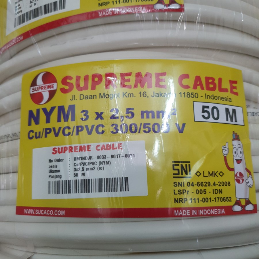 KABEL NYM 3X2,5 3X2.5 2,5MM 2.5MM SUPREME 50M