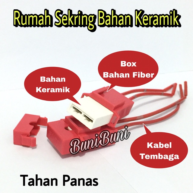 Box / Rumah Sekring Besar / Fuse Box DX Tancap Besar Bahan Keramik Tahan Panas / Rumah Box Sikring Tancap