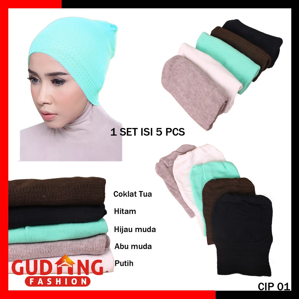 Ciput Rajut Polos dan Two Tone 2 Warna / Dalaman Untuk Hijab / Inner Hijab (COMB)