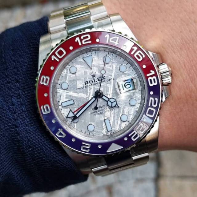 Jam Tangan Rolex GMT Master 2 II Meteorite Pepsi Cowok Pria Otomatis automatic