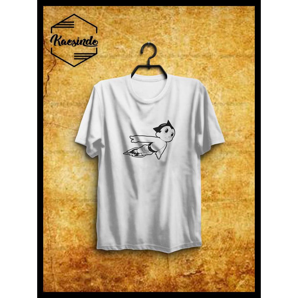 Baju Kaos Pria Distro Kaos Distro Astroboy - Hitam, S Murah Simple Custom