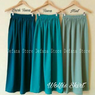 Rok Wolfis Wolvis Skirt BEST SELLER!!!! Polos Panjang 