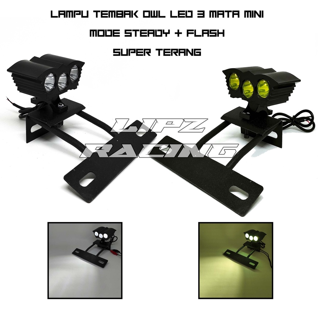 PAKET LAMPU RX-KING VARIASI MODEL OWL MINI + BREKET NOPOL / LAMPU RX-KING SRIES