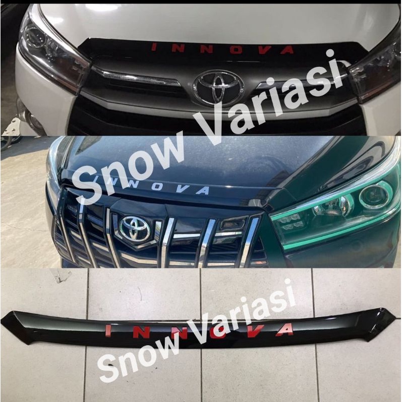 Hood Molding All New Innova Facelift 2016 2021 2022 2023 List Kap Mesin Chrome Merah Putih