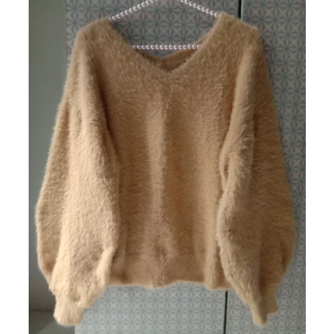 baju fuzzy lengan super balon