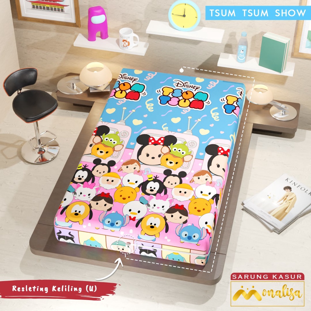 Monalisa Premium Sarung kasur Uk 90/100/120 T 15/20 - Tsum-Tsum Show