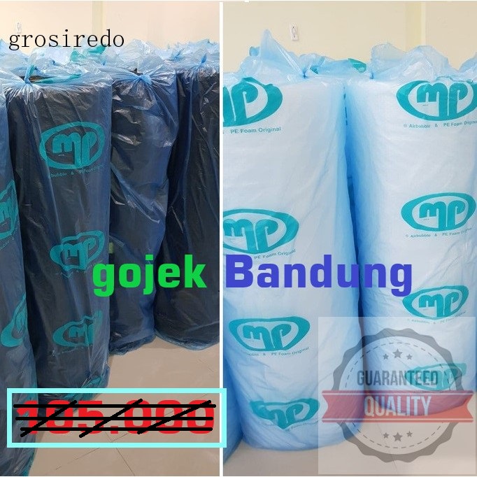 Bubble wrap Bening Hitam mulia pack MP 50M x 125CM bubblewrap tebal bandung buble plastik