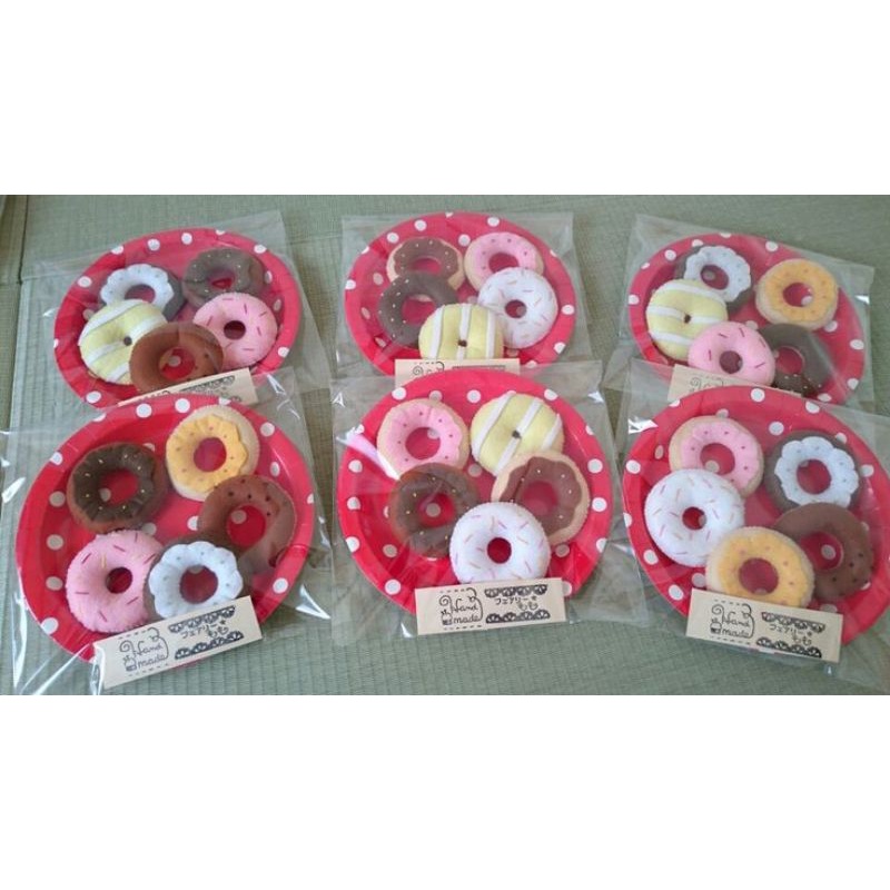 mainan flanel/replika makanan/mainan edukasi/donat flanel makanan mainan