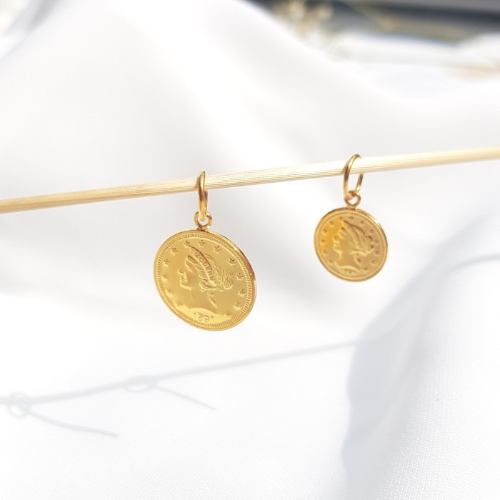 Liontin Emas Dollar Coin Pendant