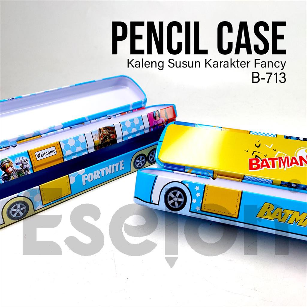 

Kotak Pensil Kaleng Karakter B713 / tempat pensil 2susun