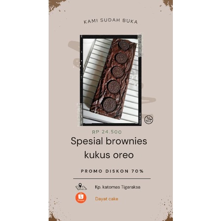 

Brownies kukus oreo