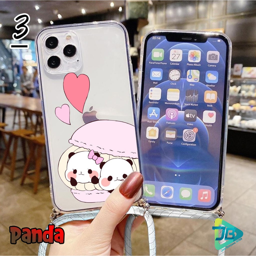 Softcase Slingcase Lanyard Bening PANDA Samsung Note 8 9 10 10+ Pro 20 Ultra JB3960