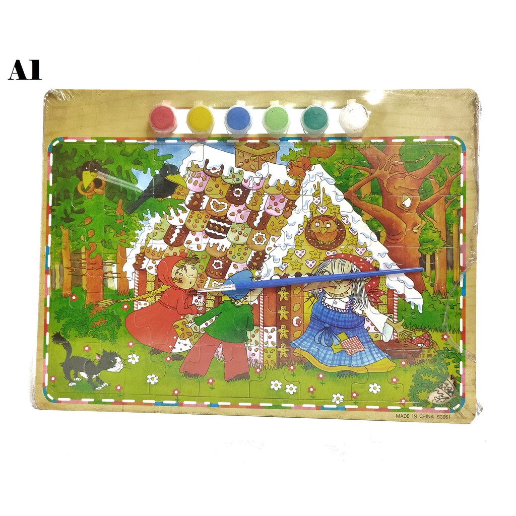 Mainan Puzzle Kayu Melukis Besar | Mainan Pazel Kayu Melukis | Mainan Puzle Kayu Melukis