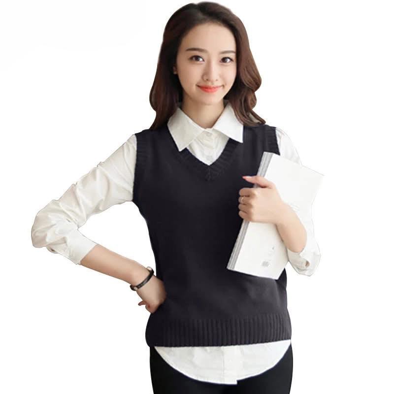 Vest Rajut Maura / Rompi Rajut VNeck / Knit Vest