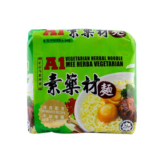 

A1 Mie Instan Herba Vegetarian Malaysia - Vegetarian Herbal Noodle 4 x 90gr (360gr)