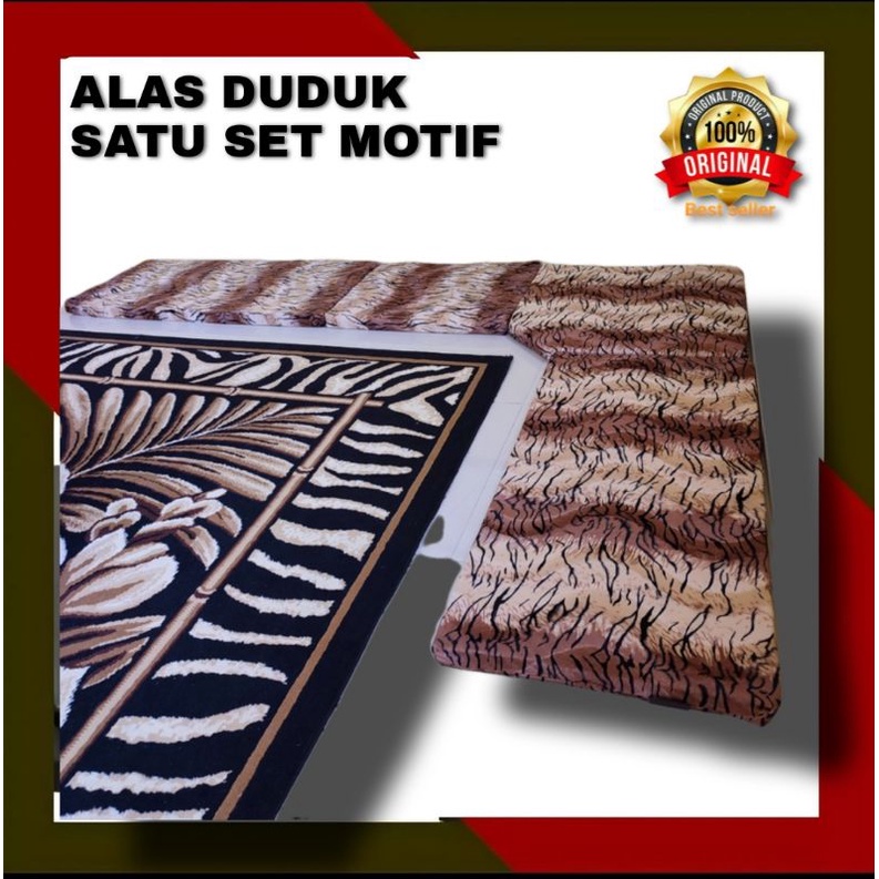 ALAS DUDUK SATU SET MOTIF PREMIUM TEBAL 4 CM