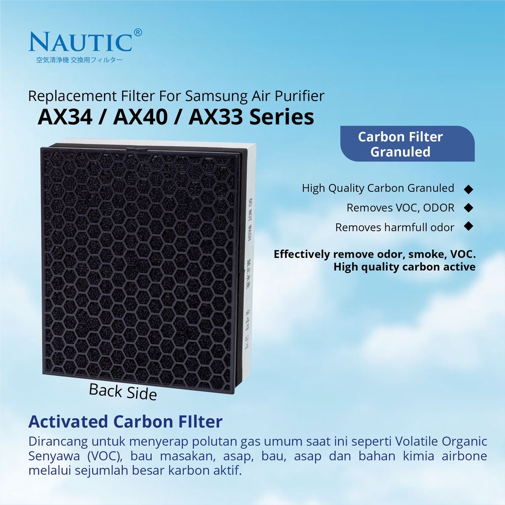 Hepa Filter CFX-G100/GB untuk Air Purifier Samsung AX40 / AX34 /AX40R3030WM / AX34R3020WW