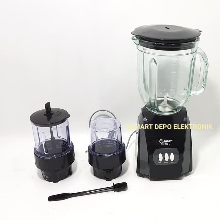 Blender Kaca COSMOS CB 282G  CB282G / CB 282 G  2 Liter 2L  3 IN 1 Penggiling Bumbu Basah Dan Kering