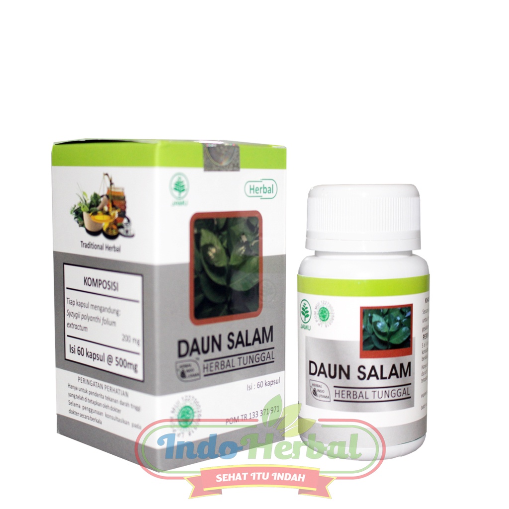 Herbal Daun Salam HIU asam urat isi 60 kpl