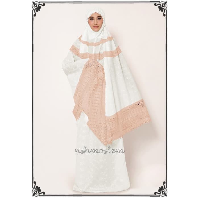Mukena Dewasa Katun Jepang Paris Renda Susun 3 [SALE]off40%