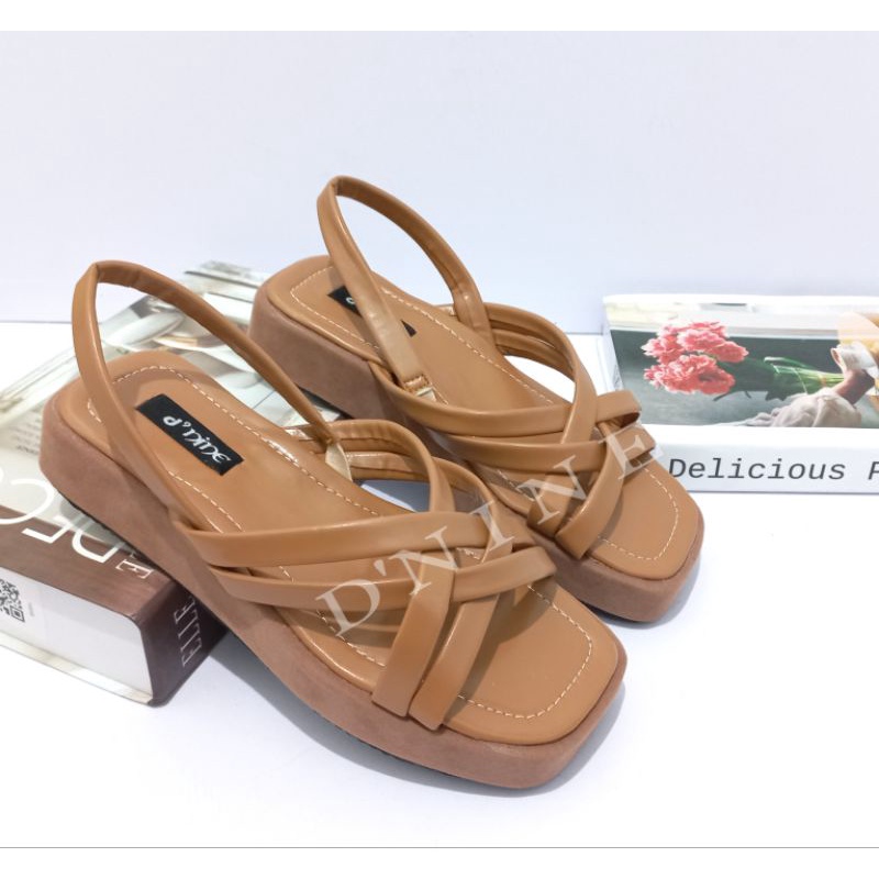 Sandal Wanita Sandal platporm wedges gladiator DN 13