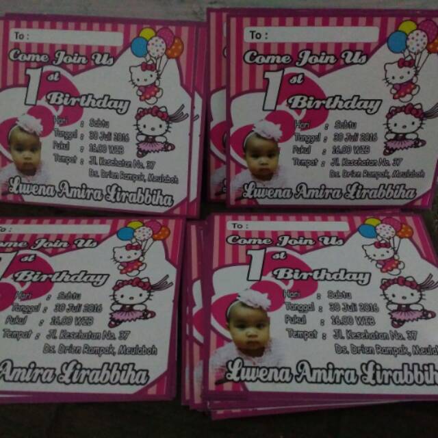 Undangan Ultah Custom