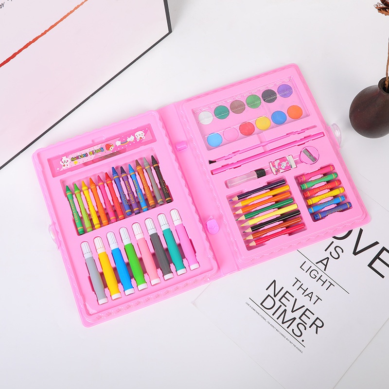 HZ Crayon Set 68pcs / Krayon Mewarnai Anak 68pcs / Pensil Warna Set 68pcs