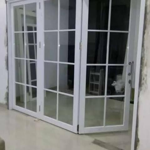 Kusen Pintu Alumunium Sliding / Lipat Dengan Ornamen