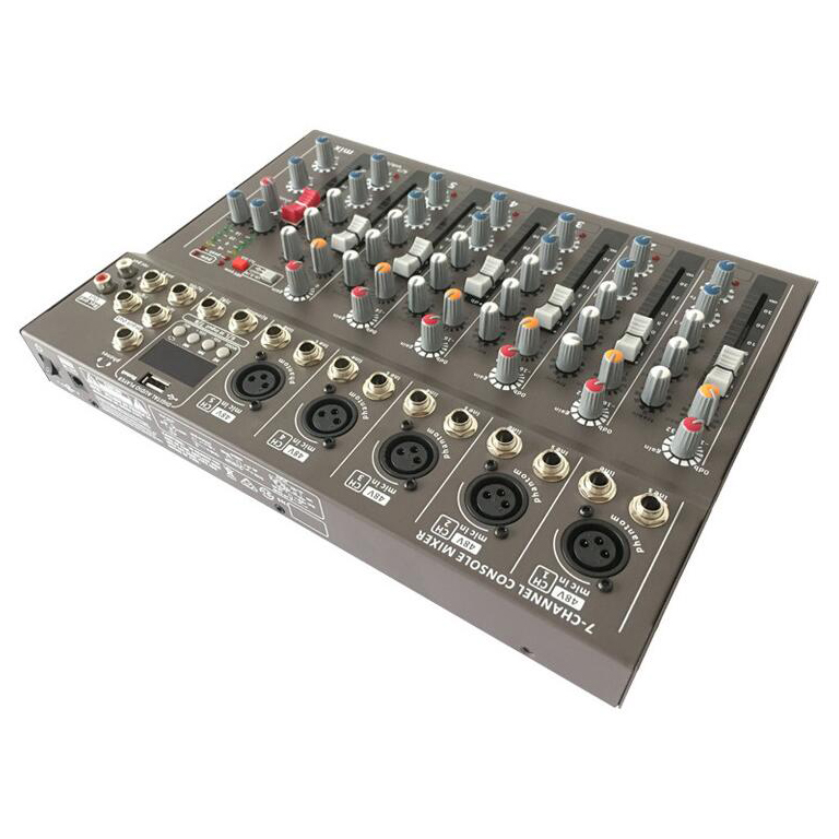 Professional Live Audio Mixer Karaoke DJ 7 Channel